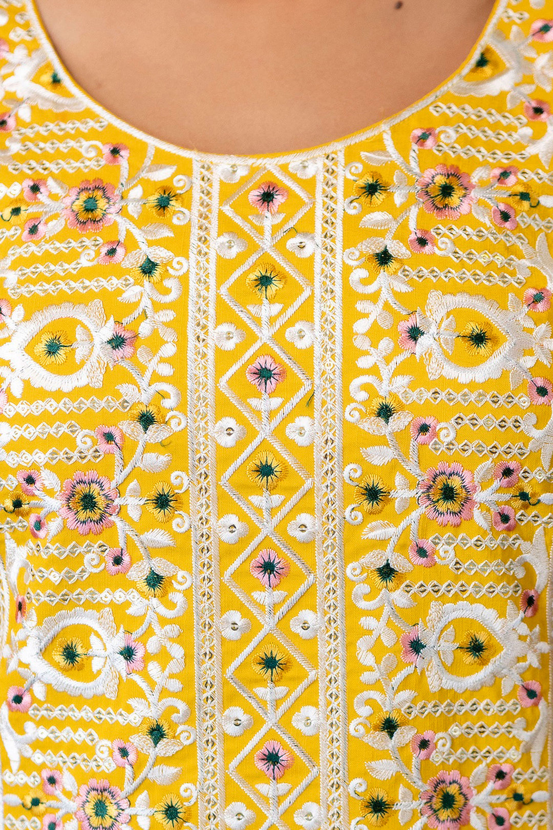 Mustard Color Viscose Readymade Embroidered Salwar Suit