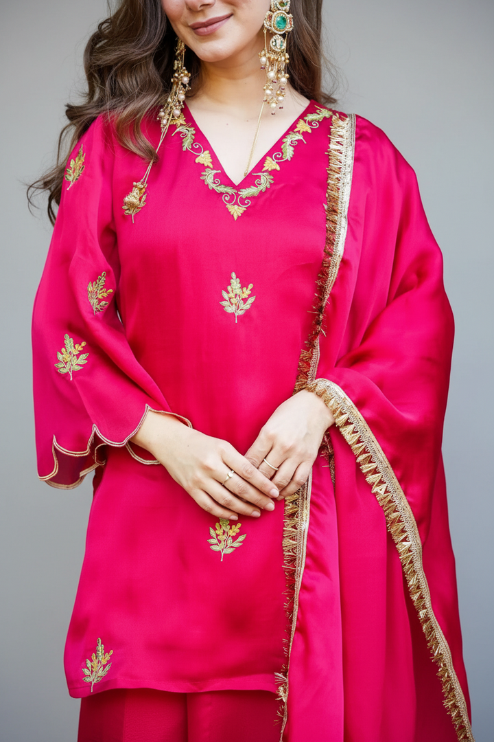 Rani Color Art Silk Fabric Readymade Salwar Suit | Buy Online India
