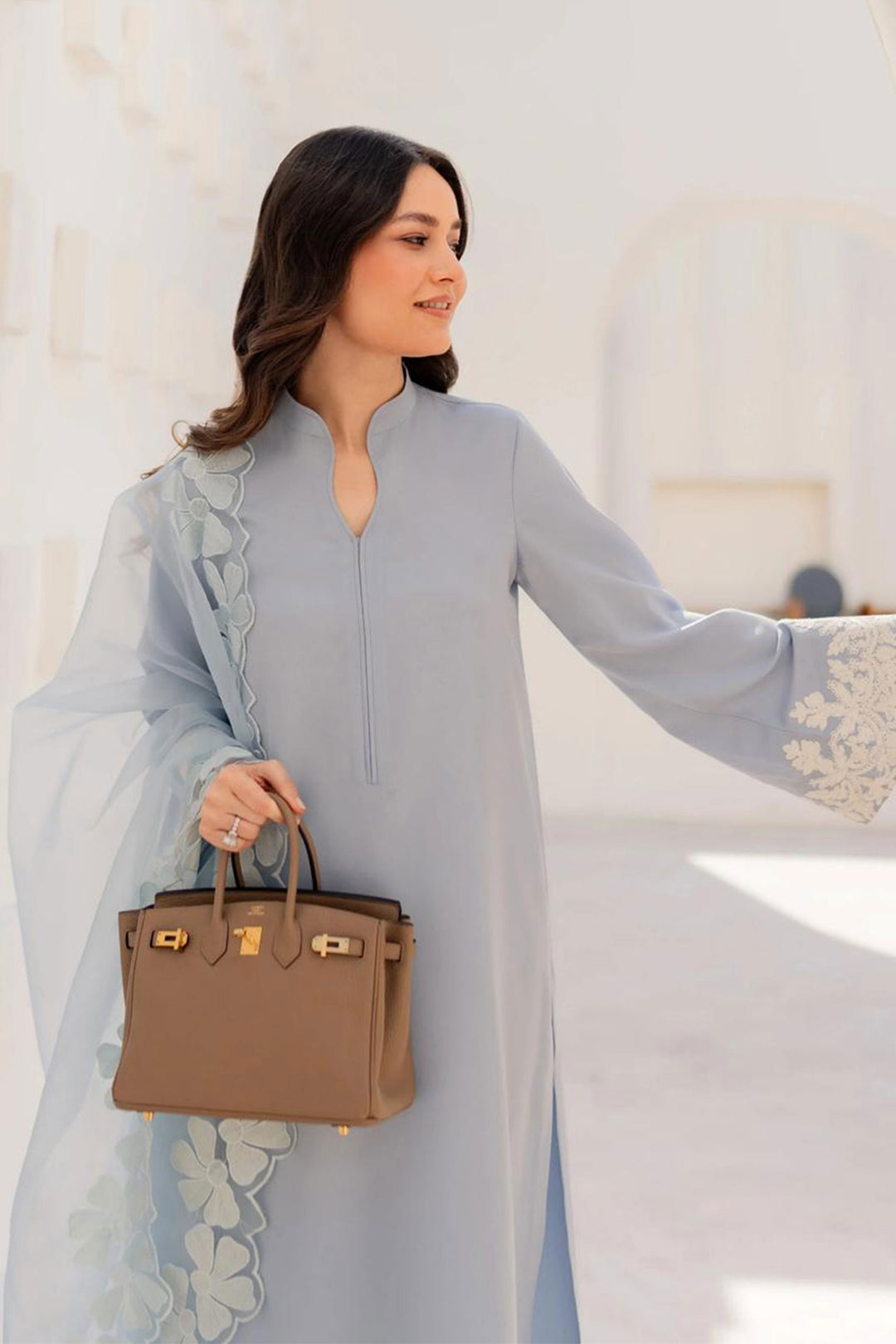 Grey Color Chanderi Silk Festive Style Readymade Salwar Suit