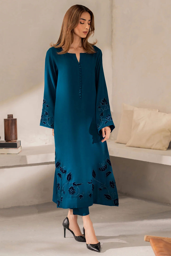 Chanderi Silk Teal Color Festive Style Readymade Salwar Suit