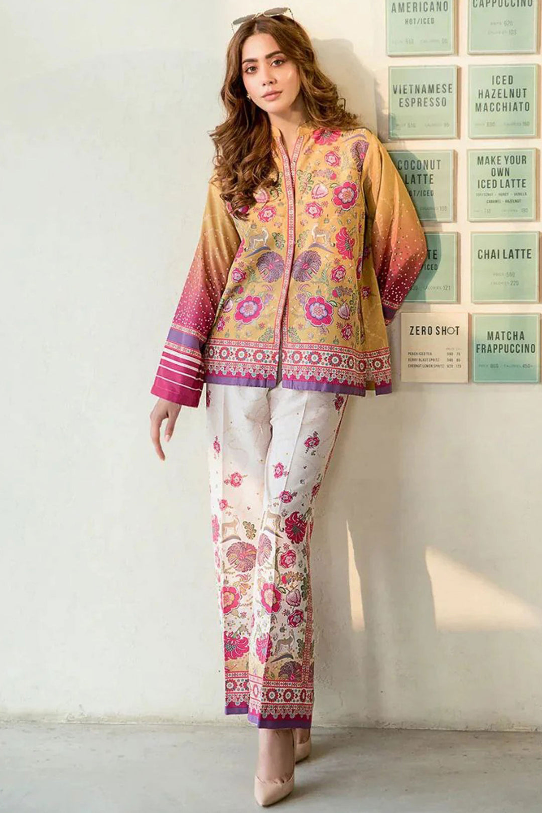 Mustard Color Rayon Readymade Co Ord Set