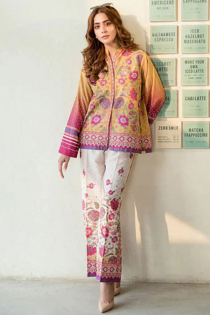 Mustard Color Rayon Readymade Co Ord Set
