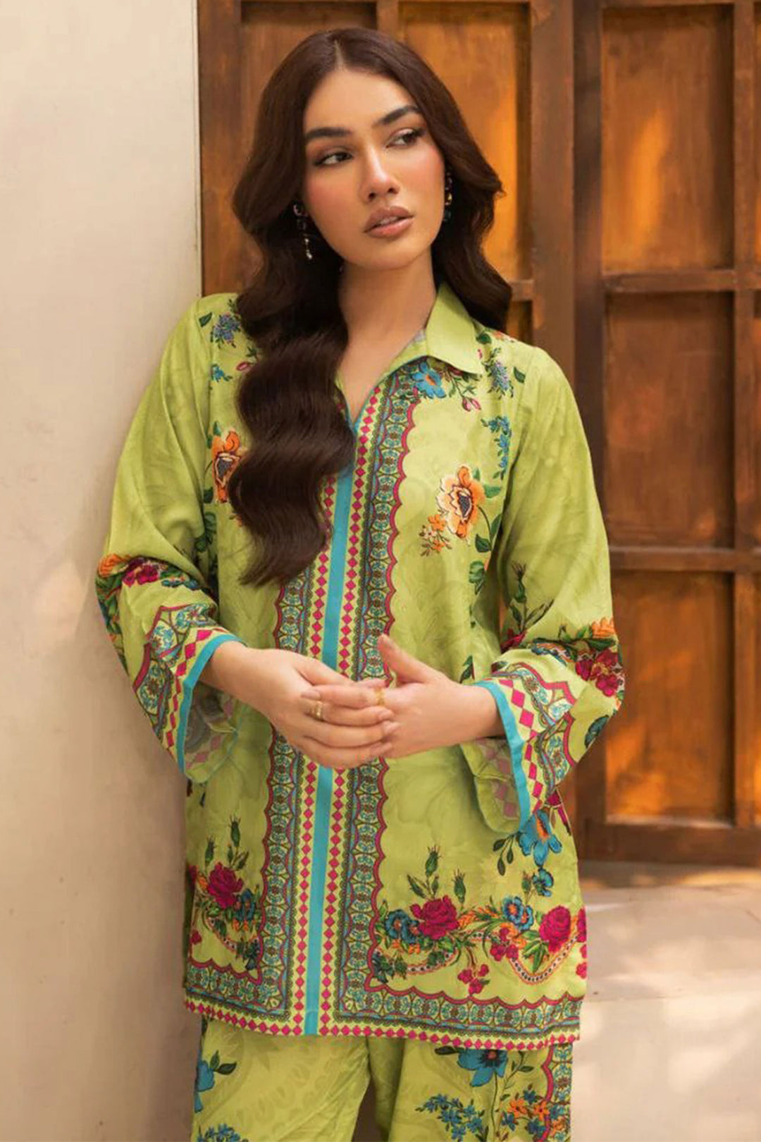 Rayon Green Color Printed Readymade Co Ord Set | Buy Online India