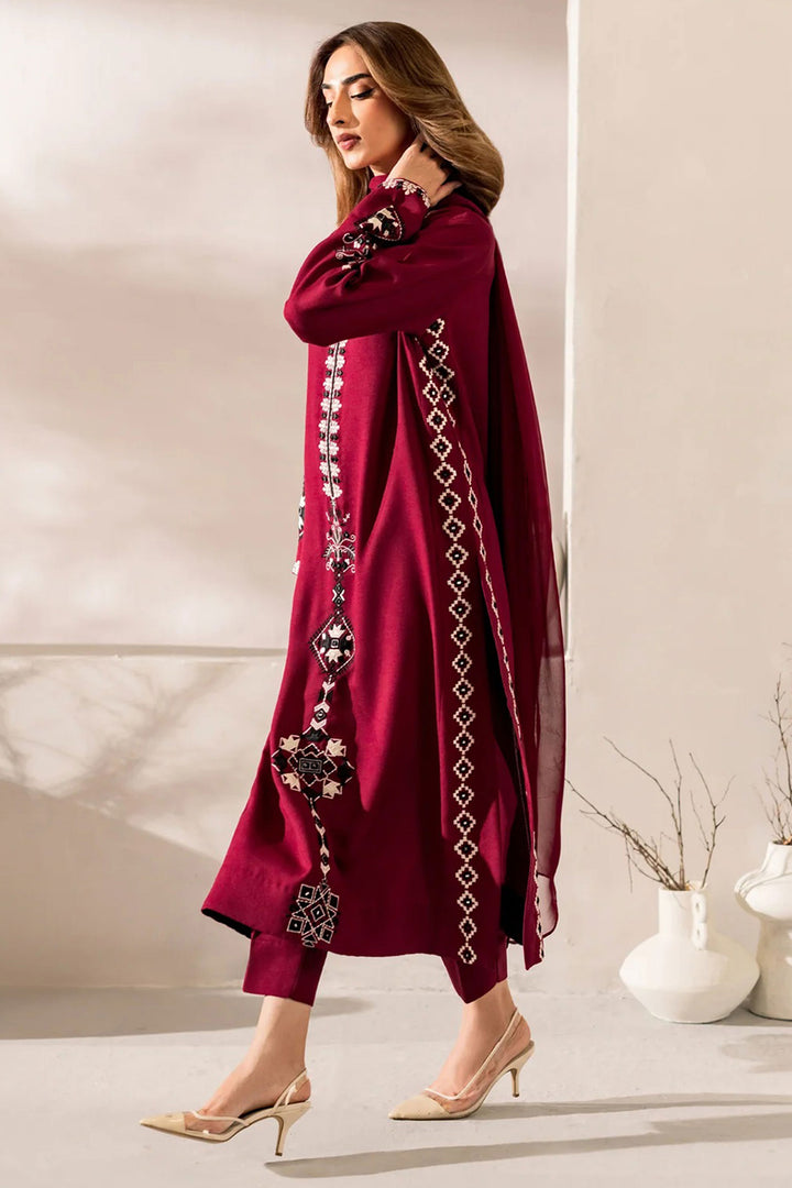 Red Chanderi Silk Readymade Salwar Suit | Buy Online India