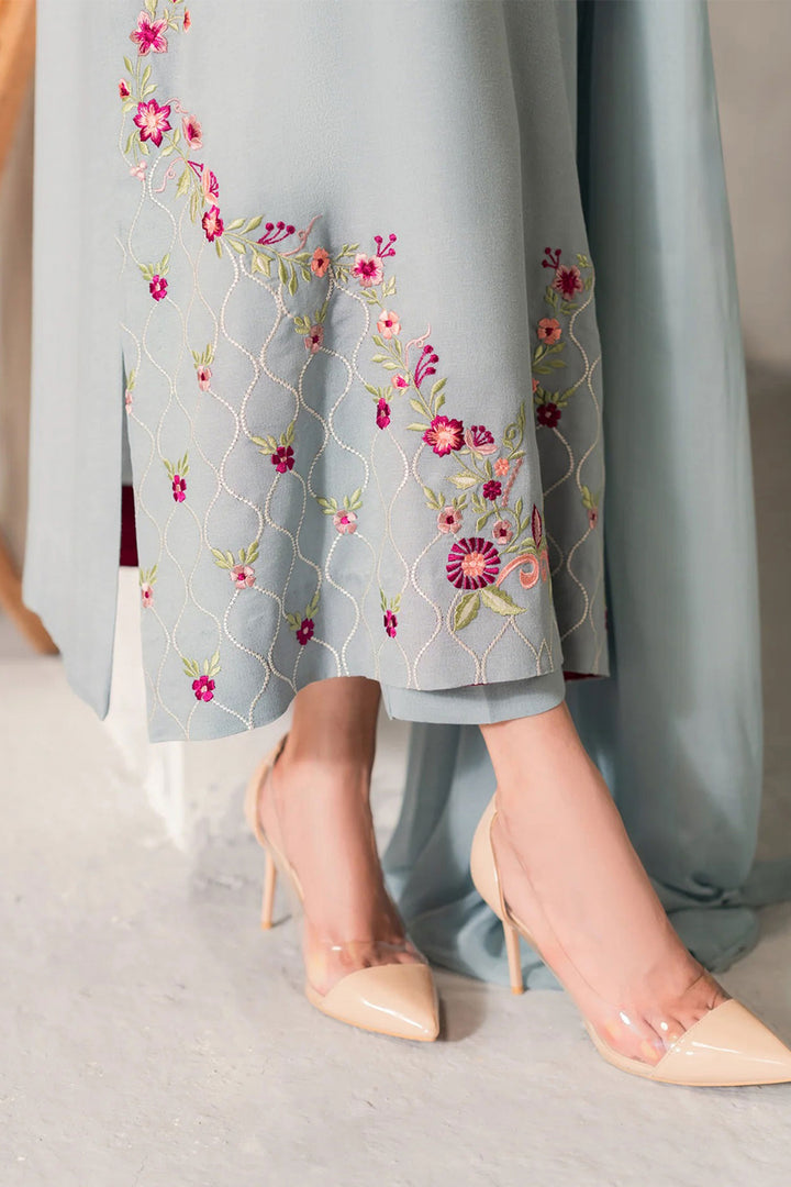 Light Cyan Color Chanderi Silk Readymade Salwar Suit | Buy Online India