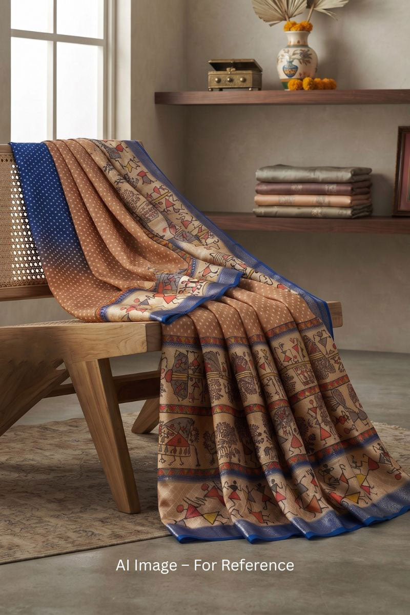 Soothing Zari Border Work On Multi Color Soft Silk Saree | Buy Online India