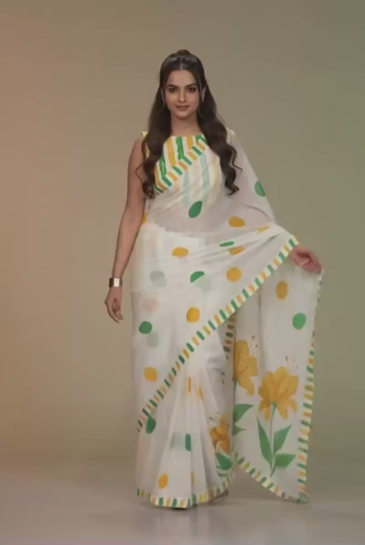 Gorgeous Printed Art Silk Tiranga Saree