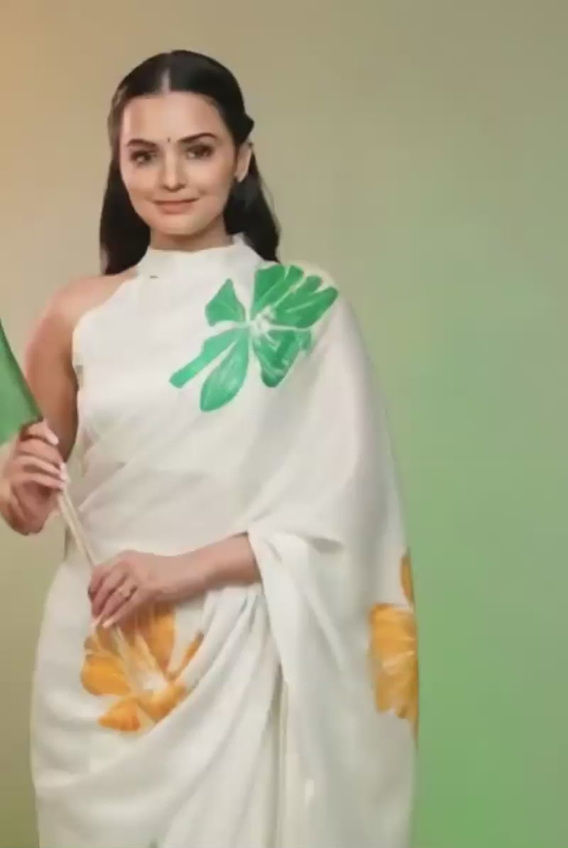 Tiranga Tales Glamorous Printed Art Silk Saree