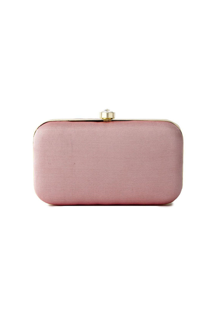 Incredible Fancy Fabric Embroidered Peach Clutch | Buy Online India