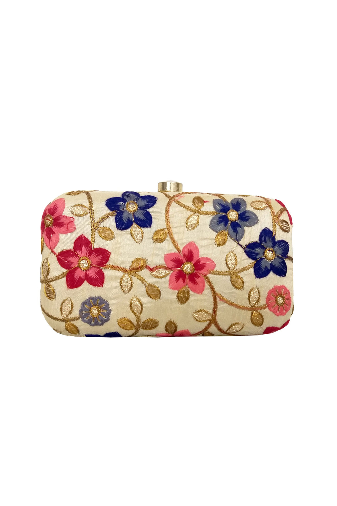 Charming Cream Color Party Style Fancy Fabric Clutch Purses | Buy Online India