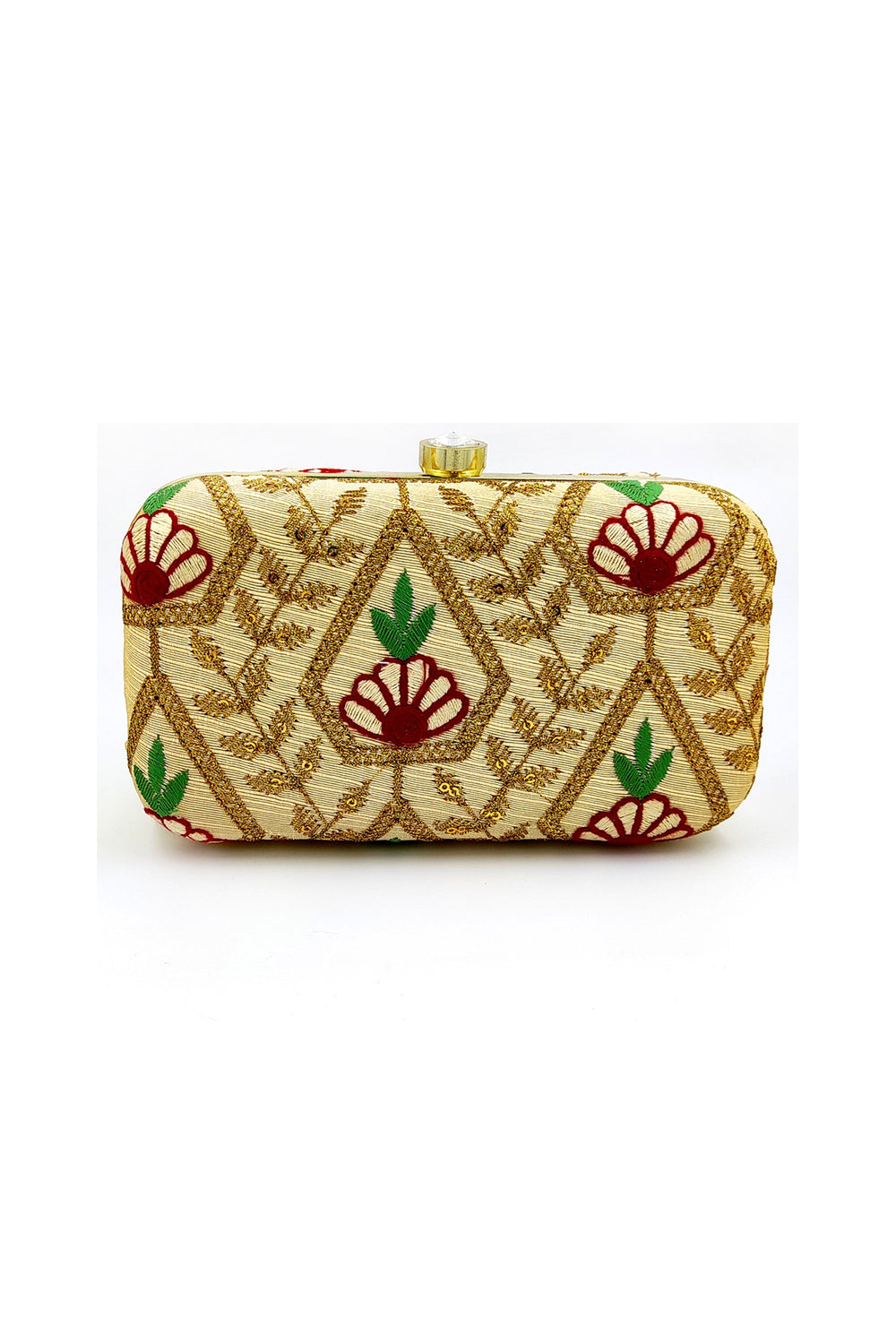 Tempting Fancy Fabric Cream Color Clutch Purses | Buy Online India