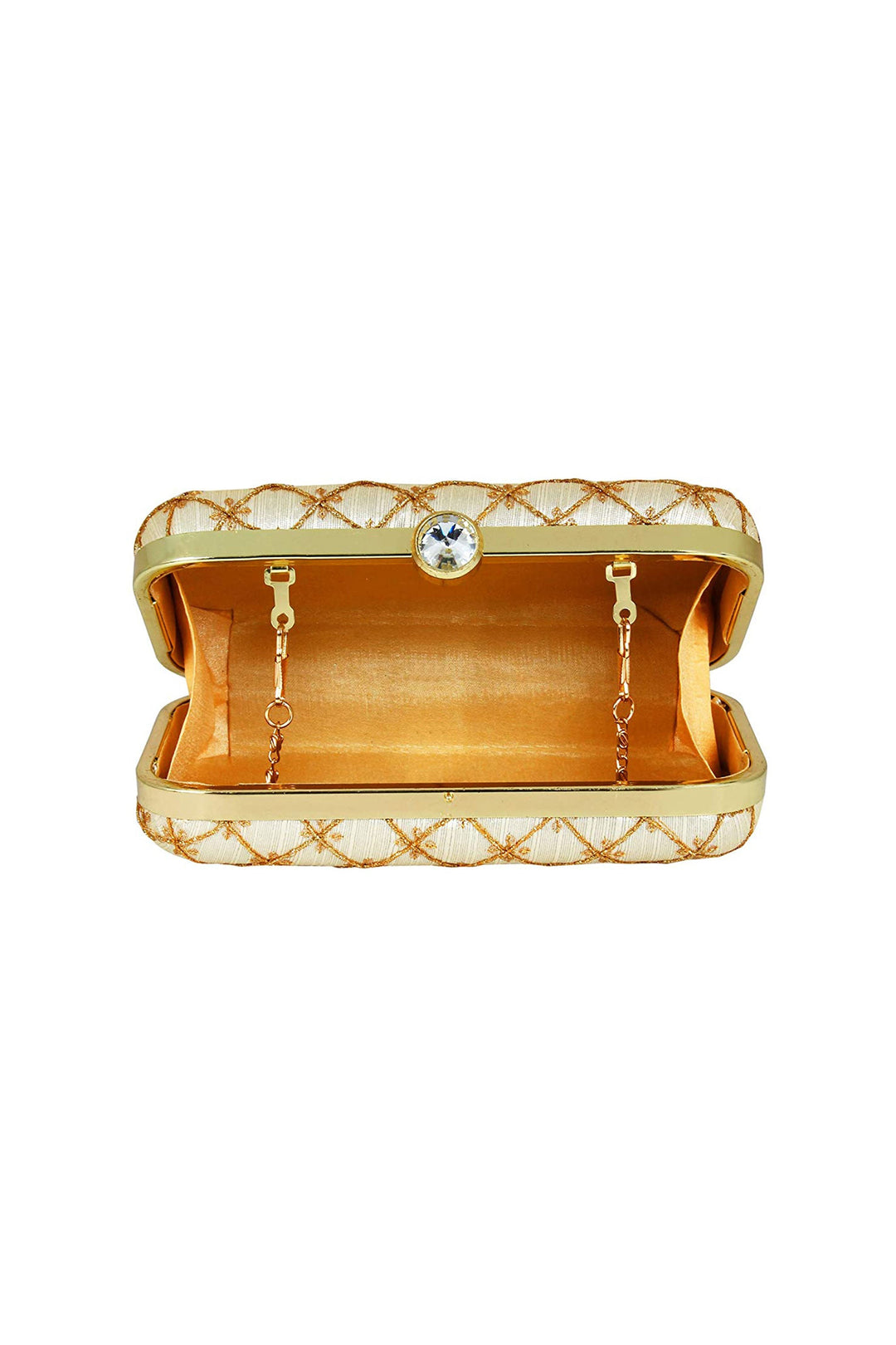 Party Style White Color Fancy Fabric Beauteous Clutch Purses | Buy Online India