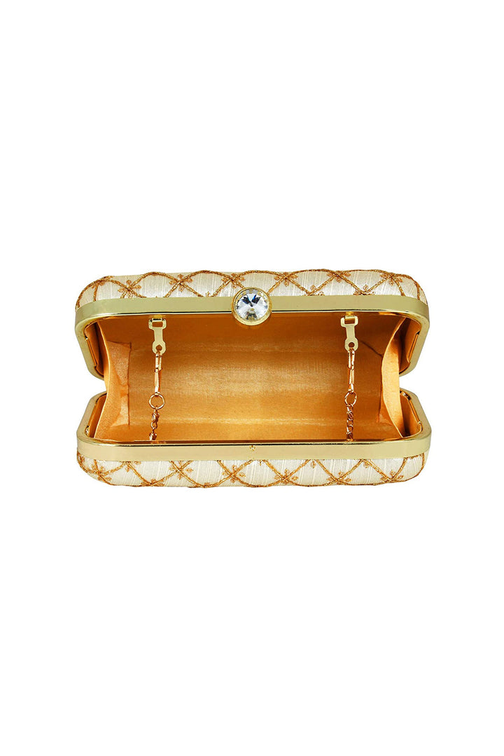 Party Style White Color Fancy Fabric Beauteous Clutch Purses | Buy Online India