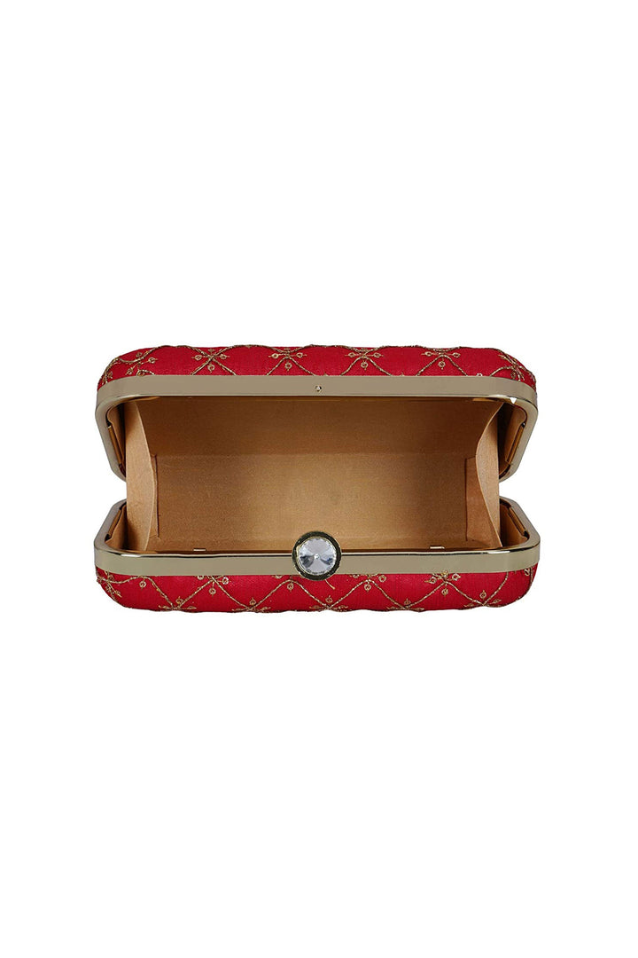 Pink Color Fancy Fabric Party Style Creative Clutch | Buy Online India