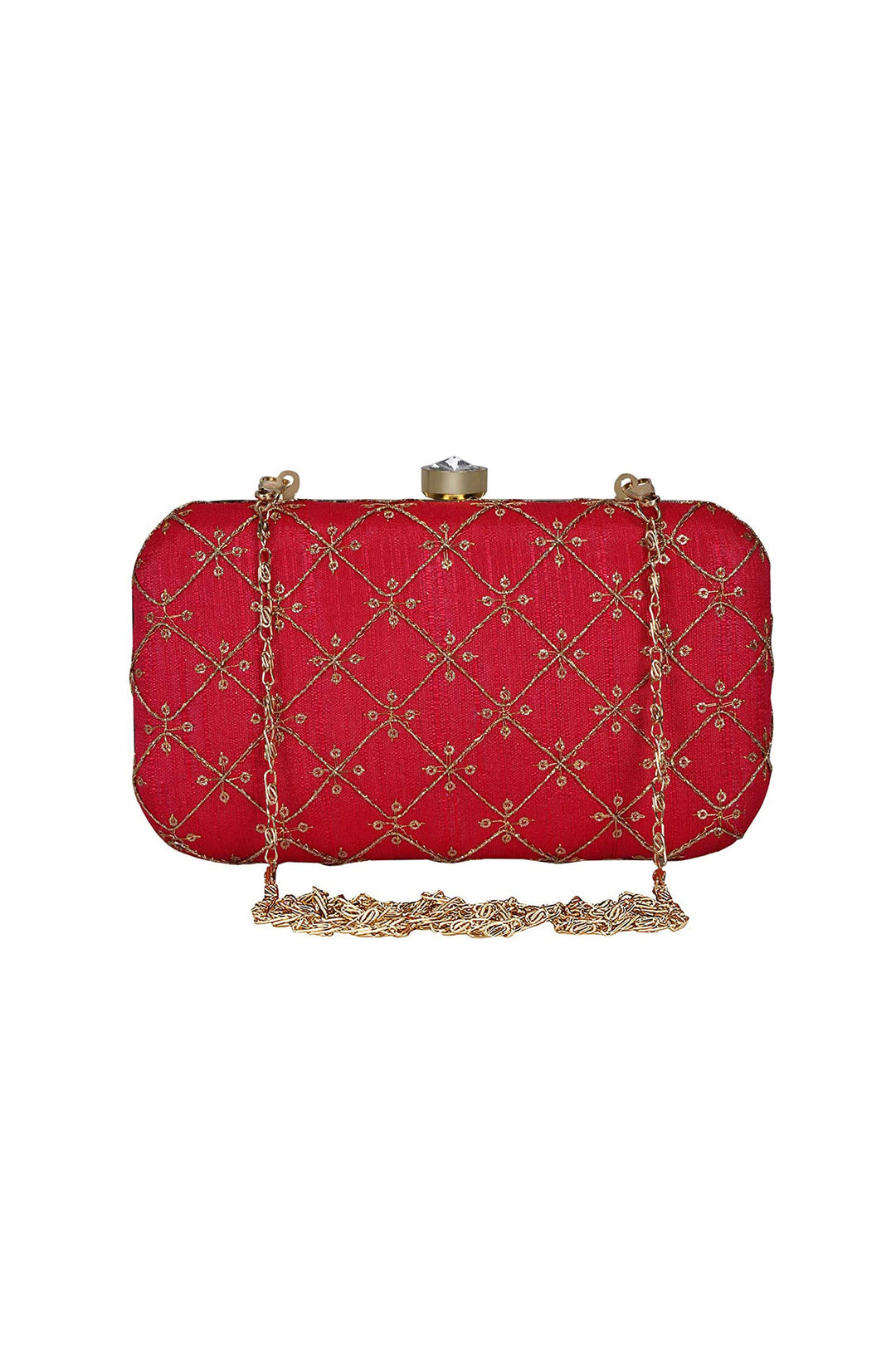 Pink Color Fancy Fabric Party Style Creative Clutch | Buy Online India