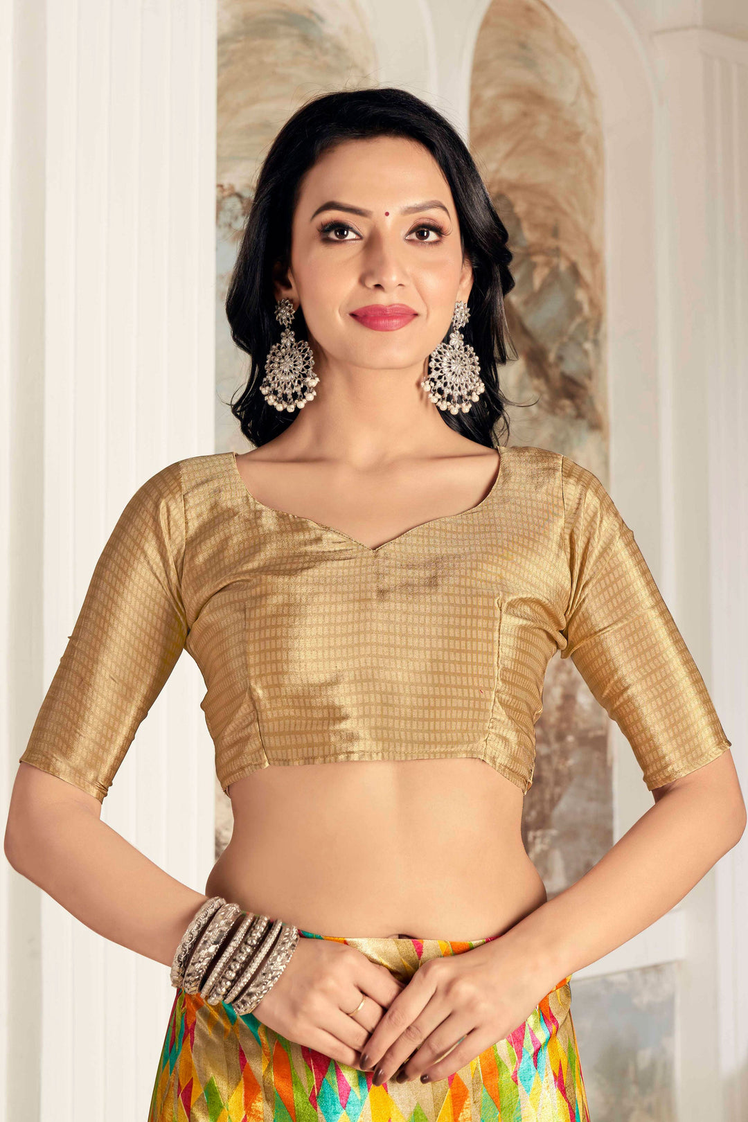 Incredible Printed Work On Crepe Silk Fabric Yellow Color Saree | Buy Online India