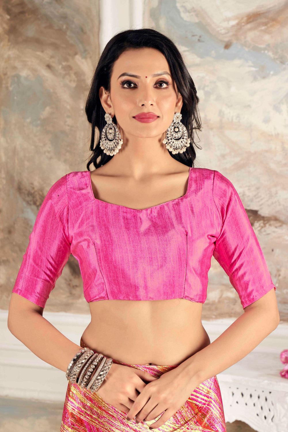 Multi Color Printed Work On Crepe Silk Fabric Chic Saree | Buy Online India