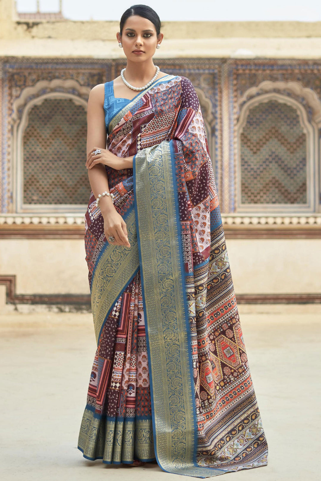 Multi Color Sangeet Wear Viscose Fabric Charismatic Saree | Buy Online India