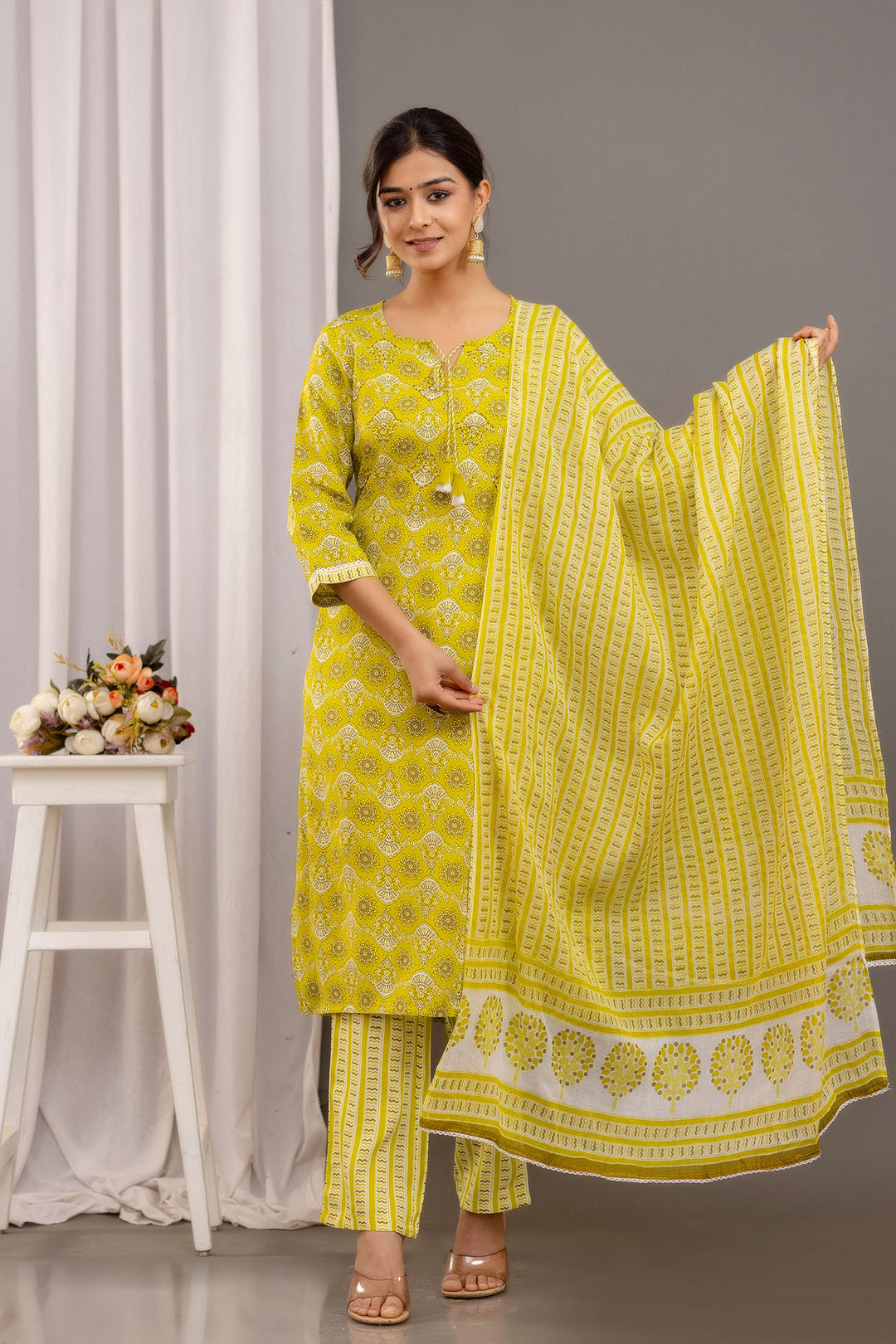 Gorgeous Printed Work Rayon Readymade Salwar Suit In Sea Green Color | Buy Online India