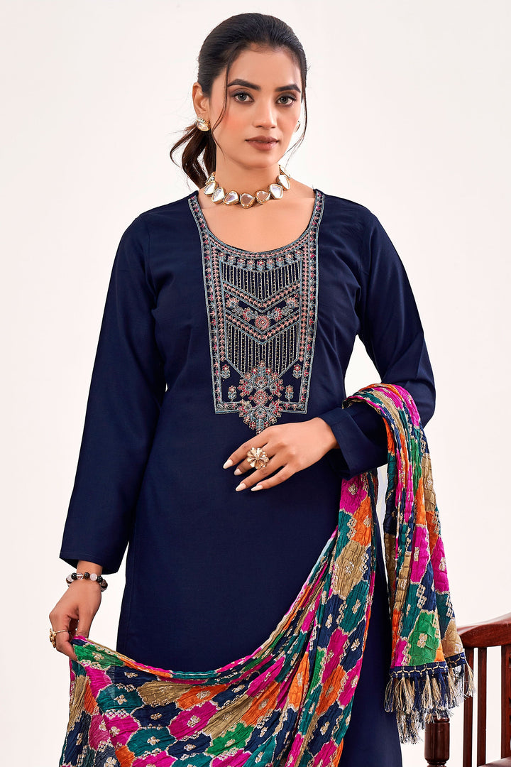 Blue Color Rayon Fabric Lovely Casual Salwar Suit | Buy Online India
